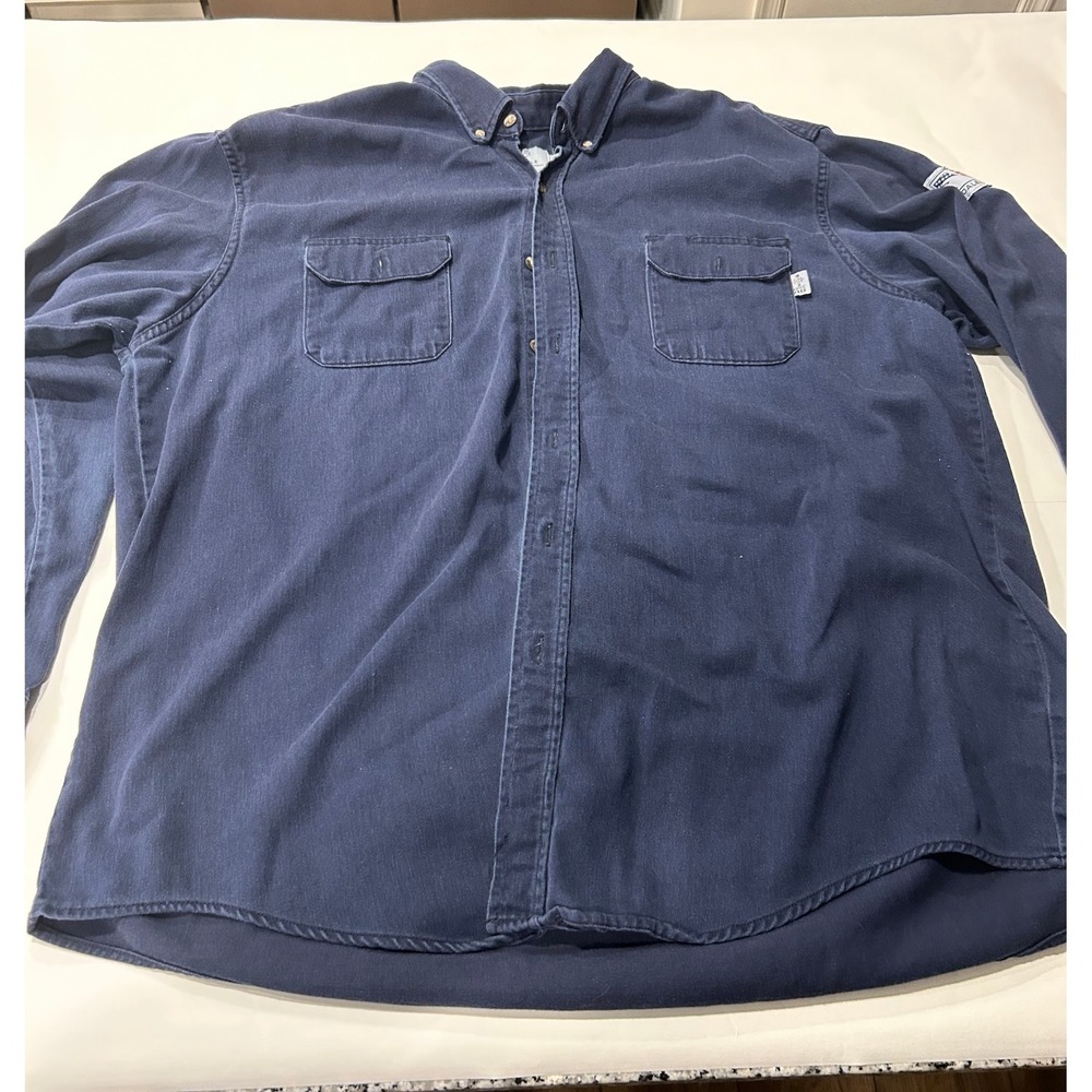 Tyndale Fire Resistant FR Work Shirt Button Long Sleeve Uniform Workwear CAT 2